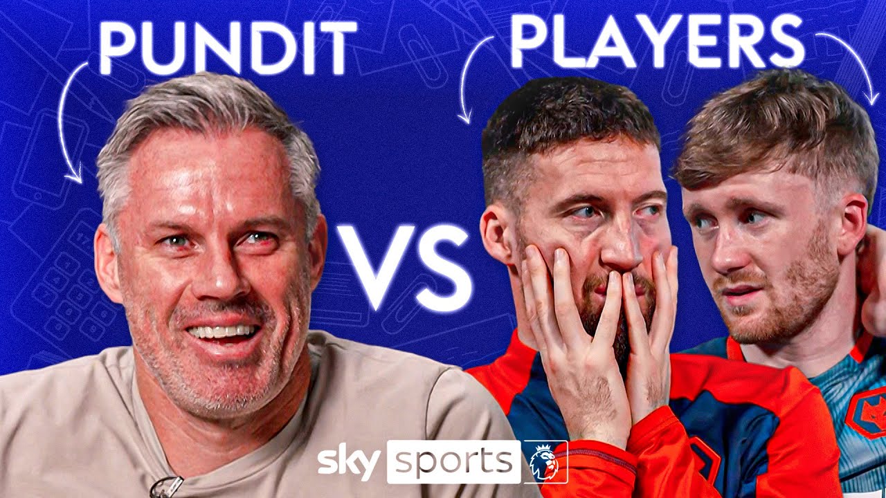 JAMIE CARRAGHER vs TWO WOLVES PLAYERS! | ULTIMATE FOOTBALL QUIZ | Players vs Pundit 🏆