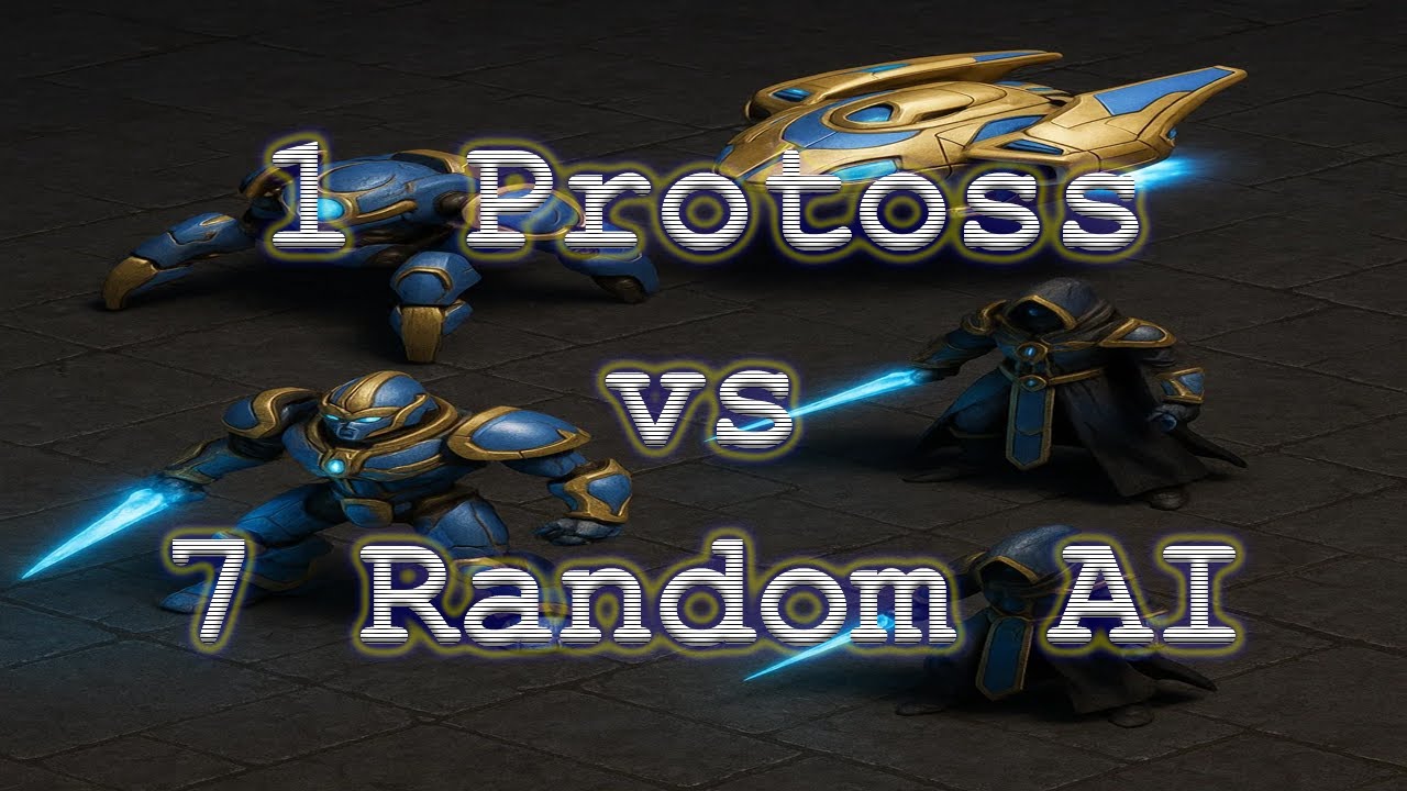 1 Protoss vs 7 Computers – Zealot + Dragoon + DT + Shuttle Combo! [StarCraft Remastered]