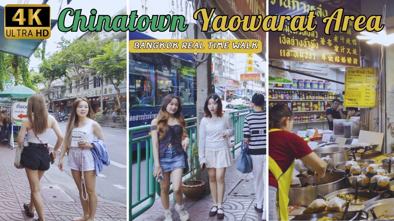 Chinatown - YAOWARAT Area | BANGKOK WALK tour 🇹🇭 [4K HDR]