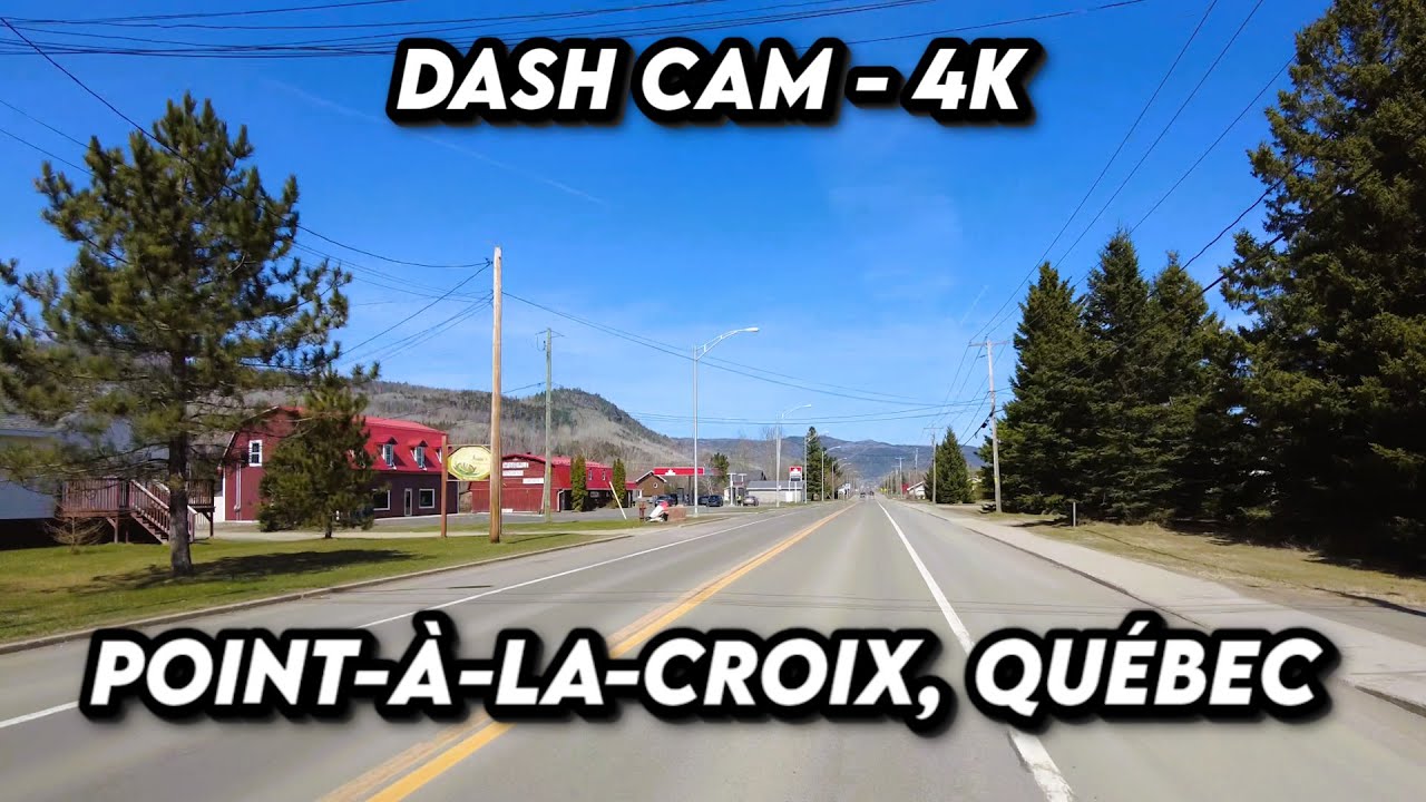 ⚜️🚗 Scenic 4K Drive Through Pointe-à-la-Croix, Québec! 🌊 | Explore Border Town Charm