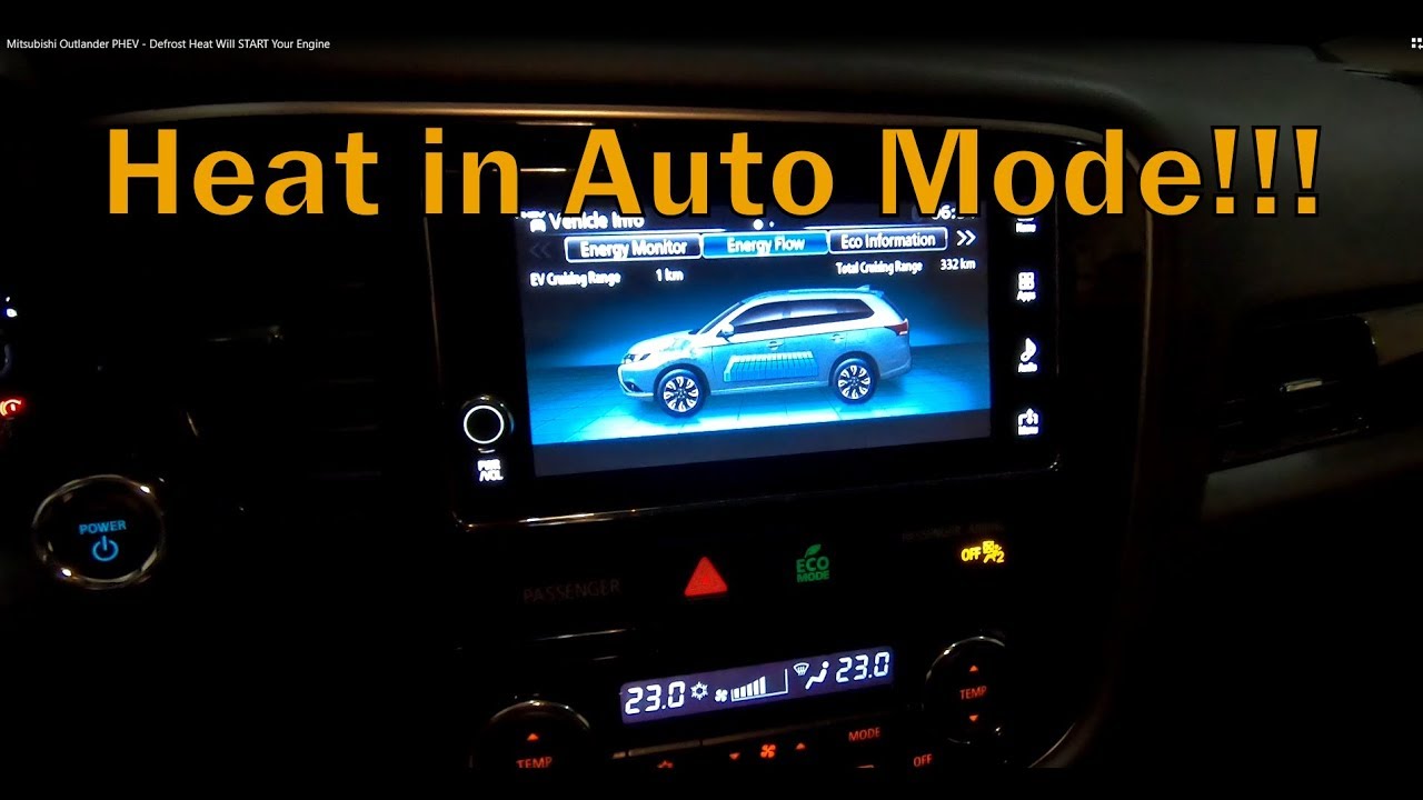 Mitsubishi Outlander PHEV - Defrost Heat Will START Your Engine
