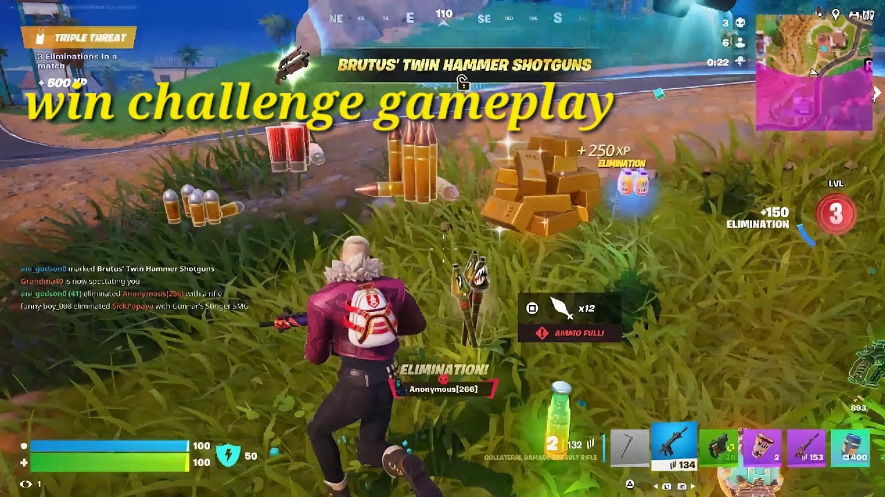 Fortnite blitz Royale win challenge gameplay part #1 on ps5