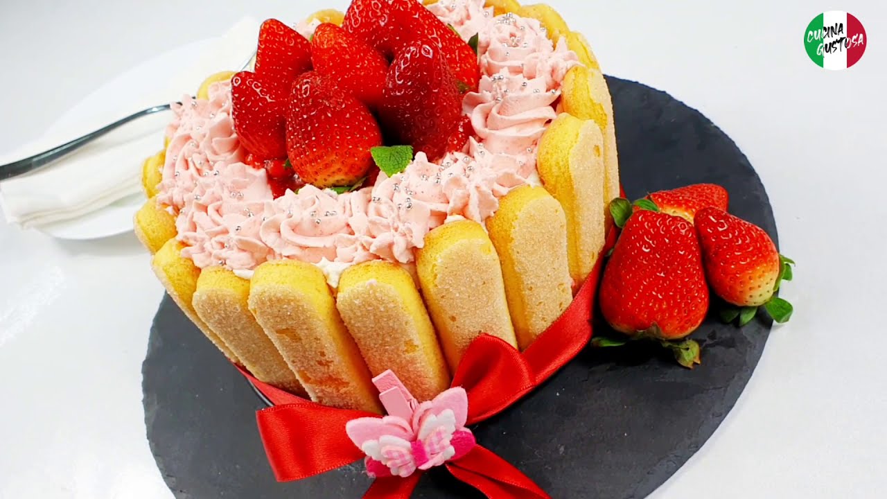 Charlotte alle Fragole con Crema al Mascarpone - Ricetta Facile