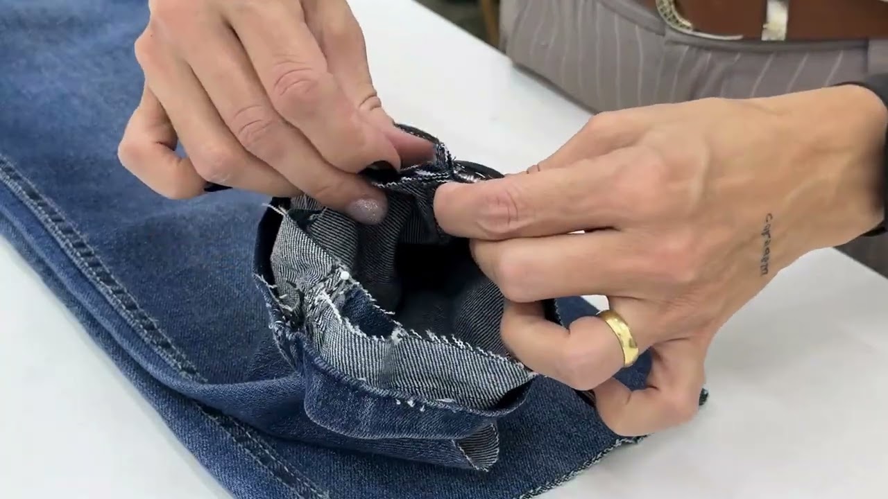 Como fazer barra original da calça jeans | Ju Paglioni