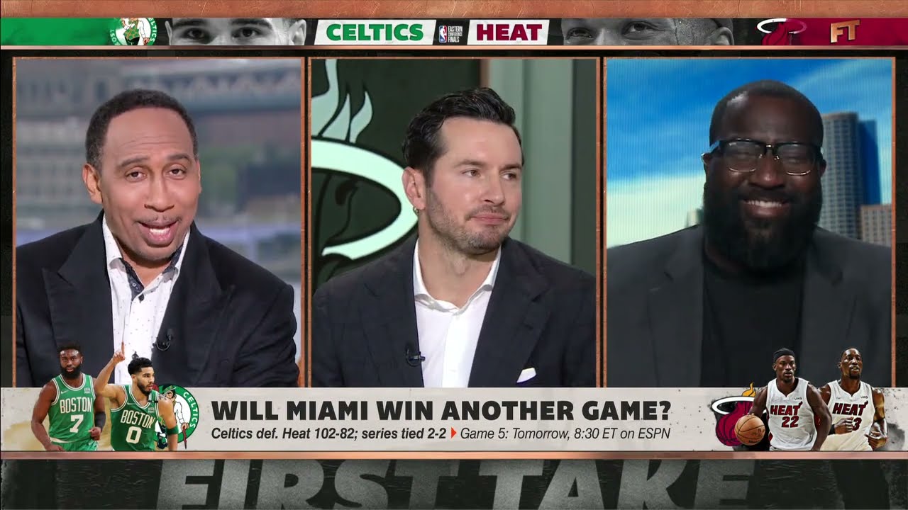 The Miami Heat are winning Game 5 🗣 - Stephen A. debates JJ Redick and Kendrick Perkins | First Take