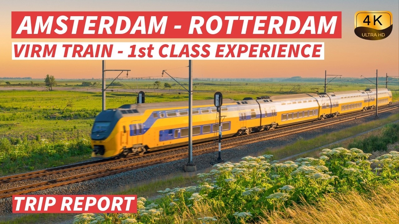 【4K】Amsterdam to Rotterdam First Class | NS Intercity Trip Report -【CC】