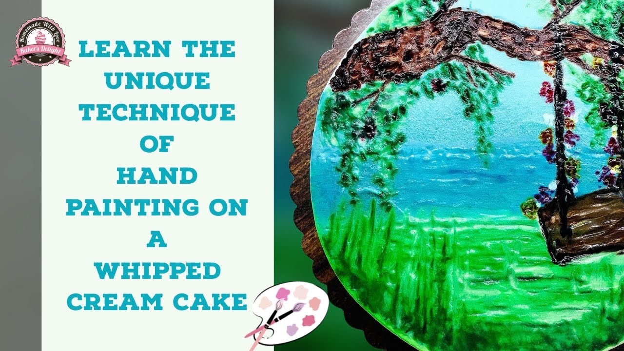 Painting on Whipped Cream Cake