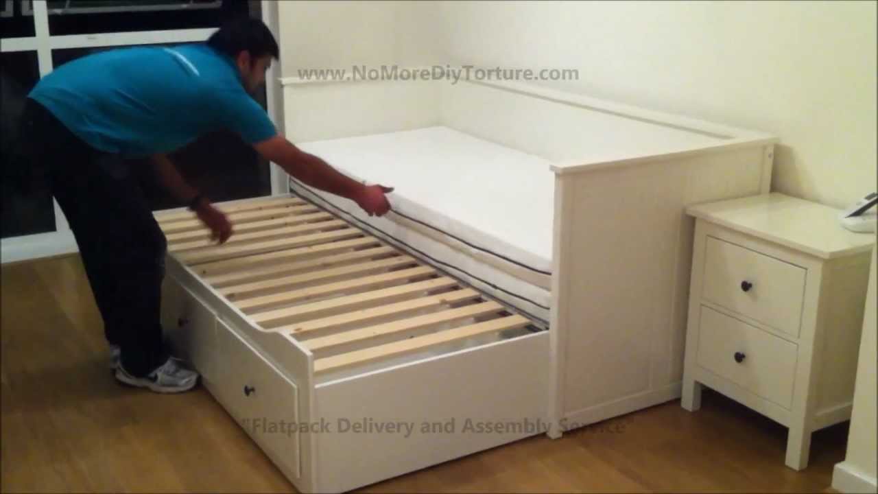 IKEA Hemnes Day (Trundle) Bed with 3 Drawers White