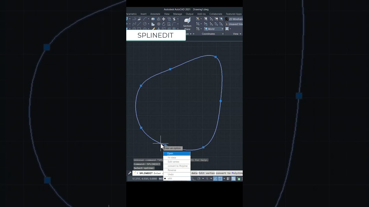 CONVERT to POLYLINE  #joincommand #splinedit #autocadtips  #architecture #polyline #autocadtraining