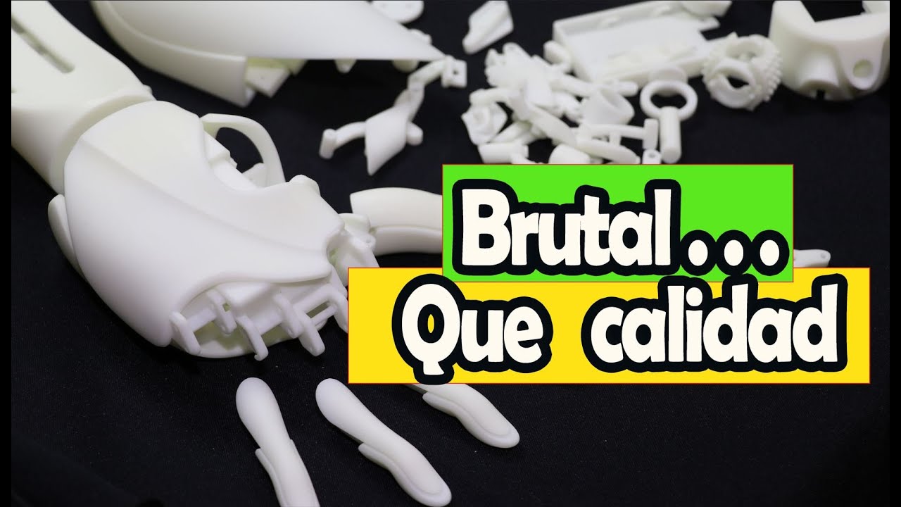 INCREÍBLE IMPRESIÓN 3D excelente servicio, brazo robótico impreso en RESINA
