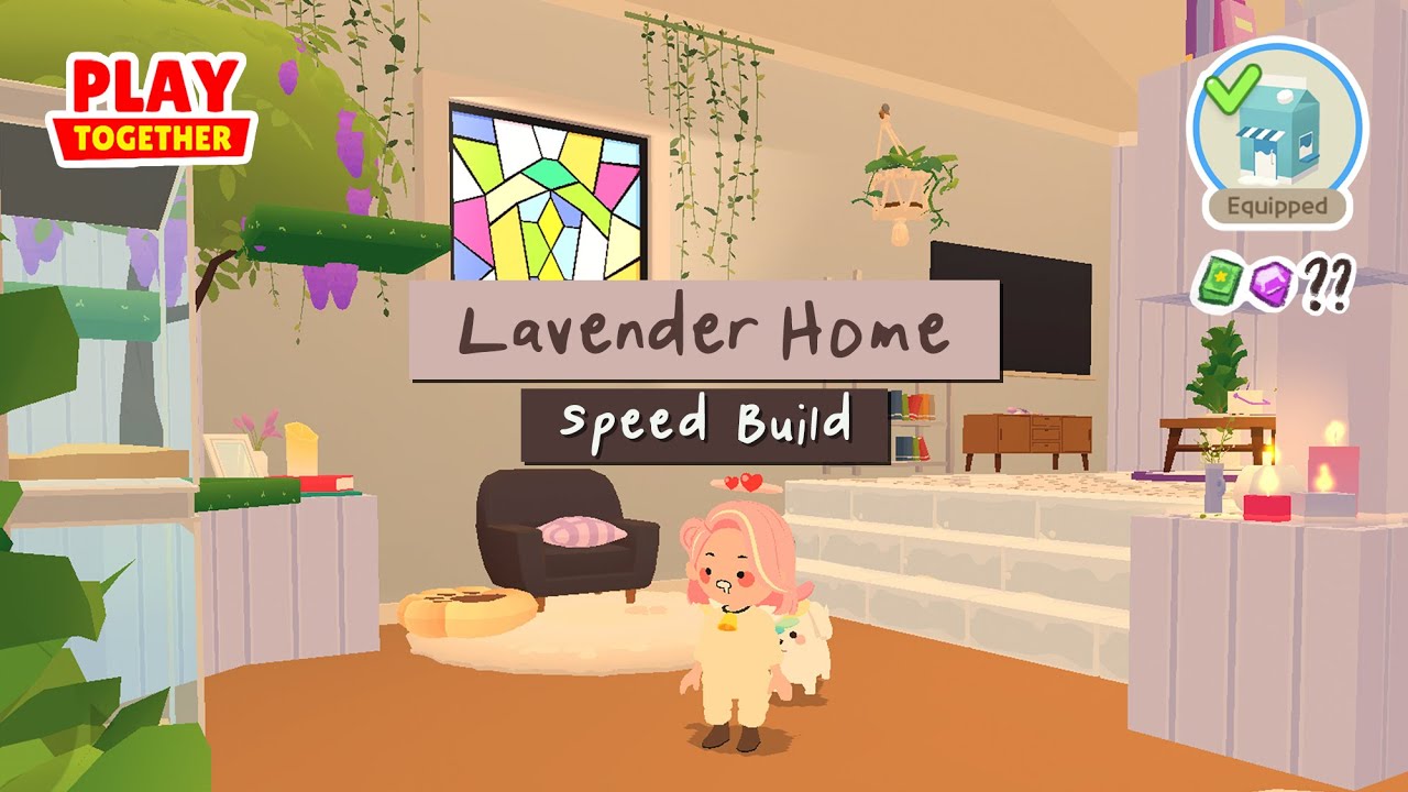 Lavender Themed Decor in Milky House | Speed Build | Play Together