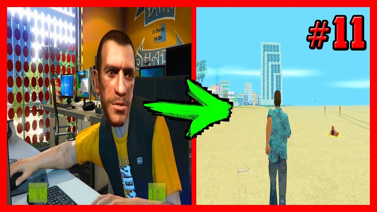 НИКО БЕЛЛИК ИГРАЕТ В GTA VICE CITY | GTA 4 Скоростное Прохождение (SPEED RUN) #11