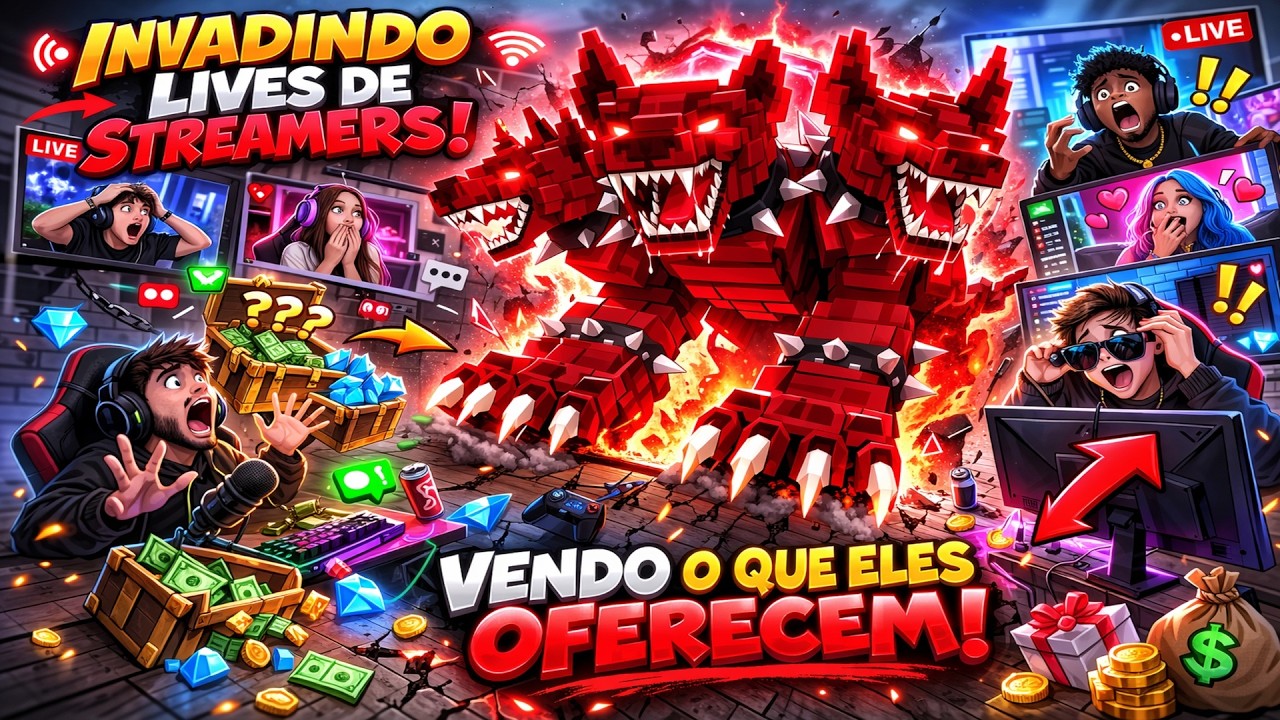 INVADI LIVES DE STREAMERS COM O CÉRBERUS 😱🔥 OLHA O QUE ELES OFERECEM!