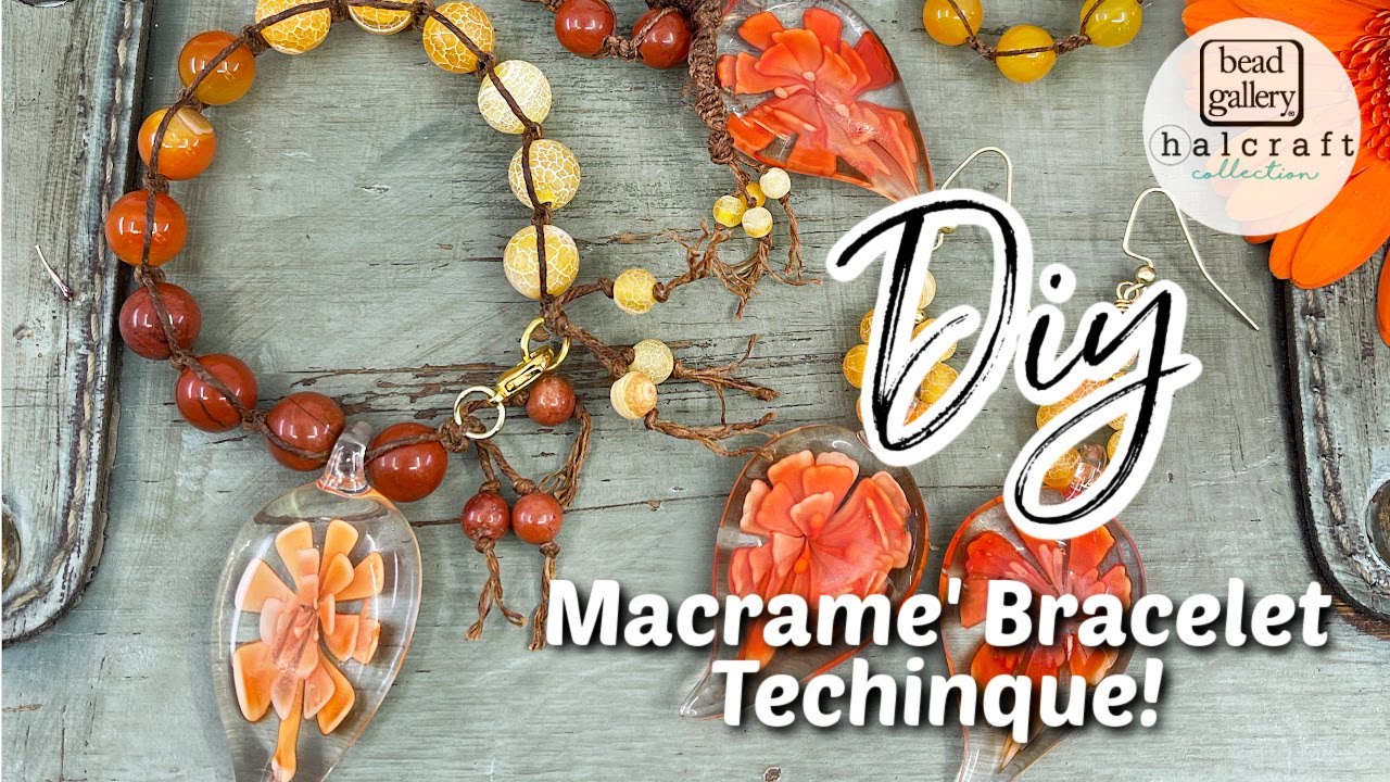 Macrame Bracelet Technique! Learn how to create this boho DIY macrame bracelet. Easy Beading!