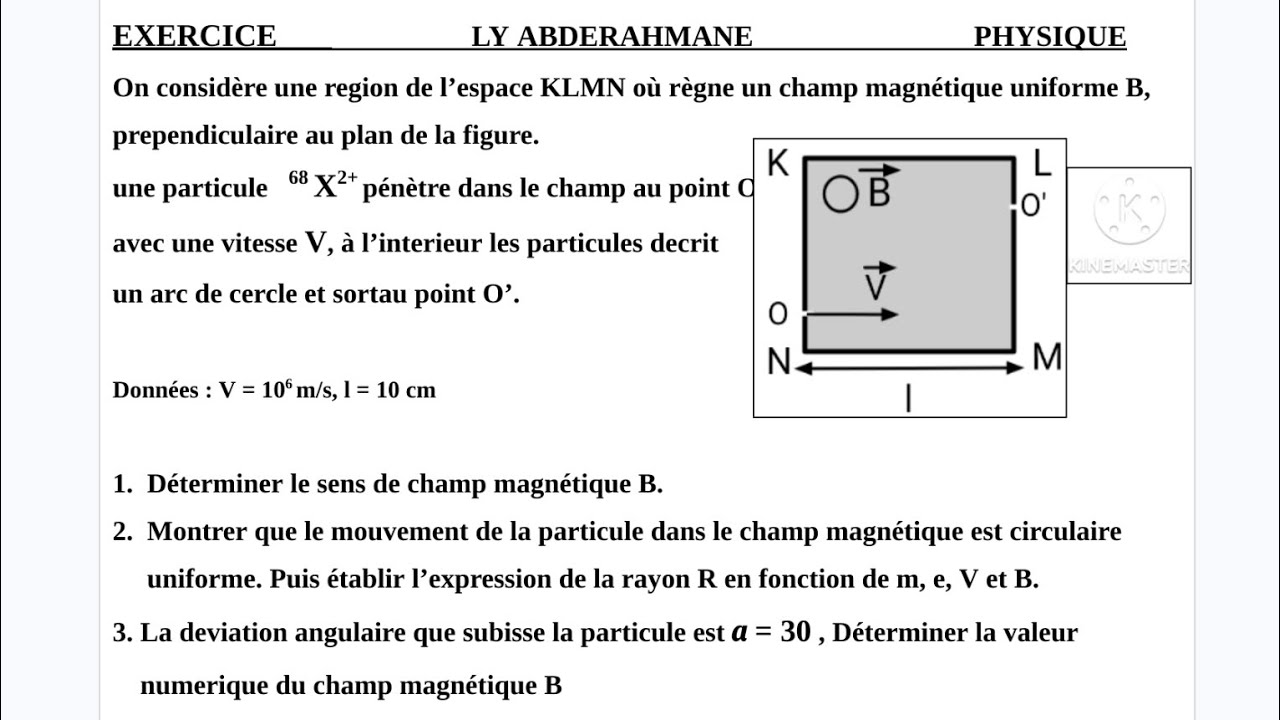 Exercice 3 champs magnétiques 