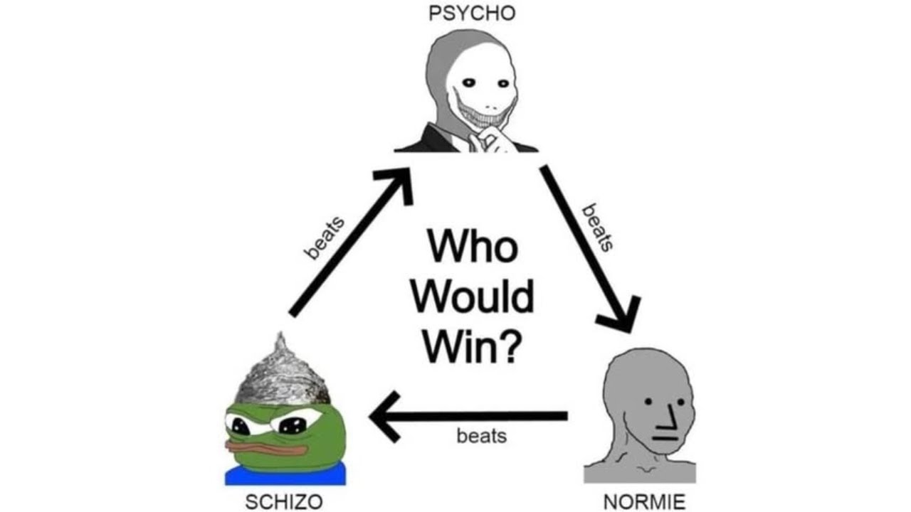 Schizo Vs. Psycho Vs. Normie - Who Wins?