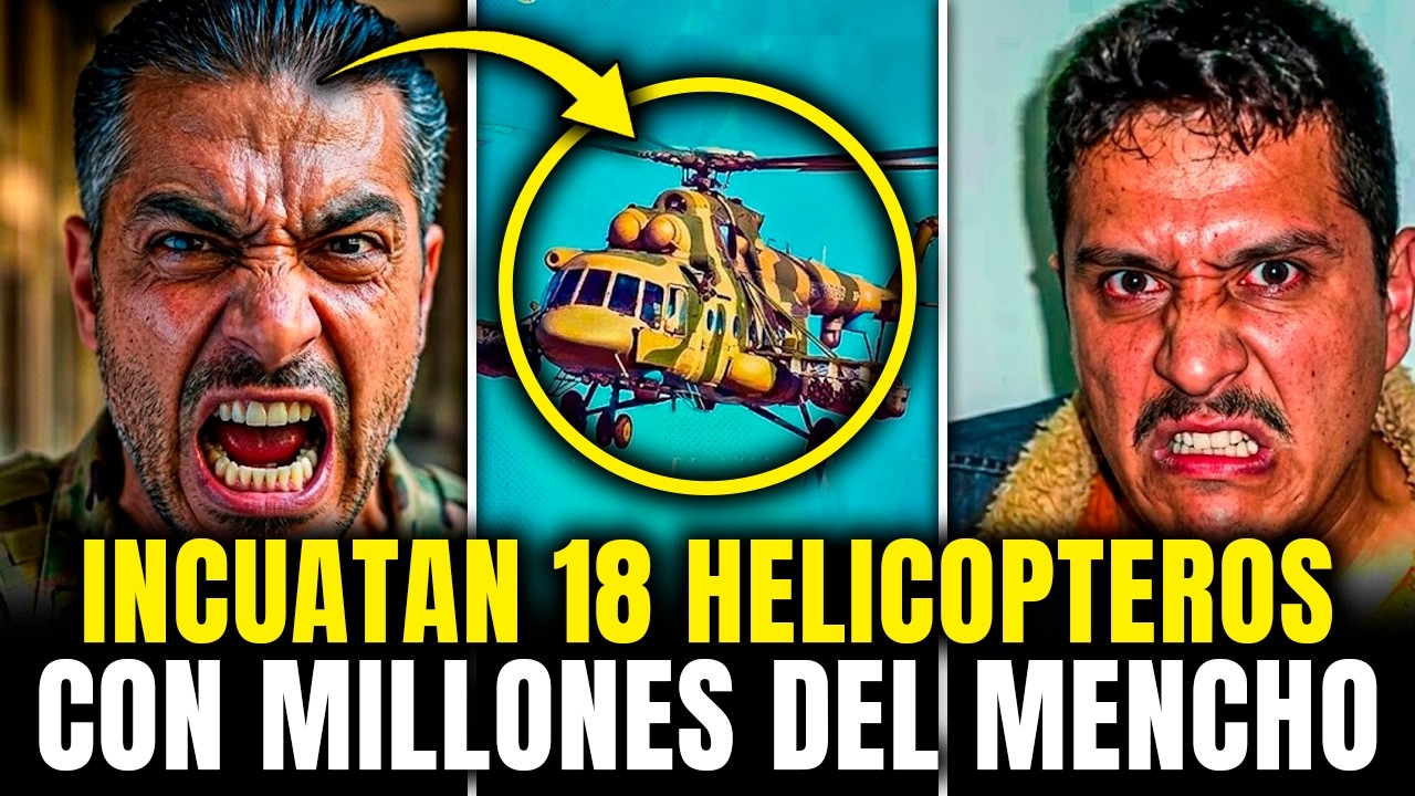 HARFUCH INCAUTA 18 HELICÓPTEROS del CJNG CAMUFLADOS en TRAILERS ligados a la FORTUNA del MENCHO