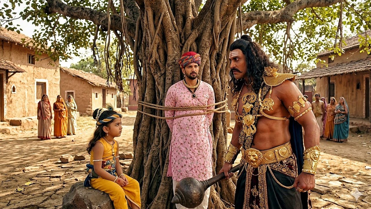“कंस ने नंद बाबा को पेड़ से बांधा, बाल कृष्ण ने दिया करारा जवाब” | यशोमती मईया के नंदलाला | YMKN