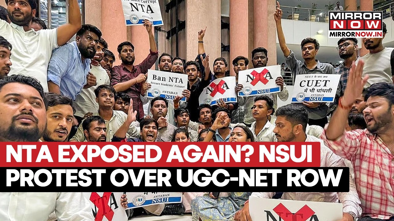 Скандал вокруг UGC-NET? NSUI штурмует NTA, заявляя о серьезных нарушениях на экзамене в июне 2026...