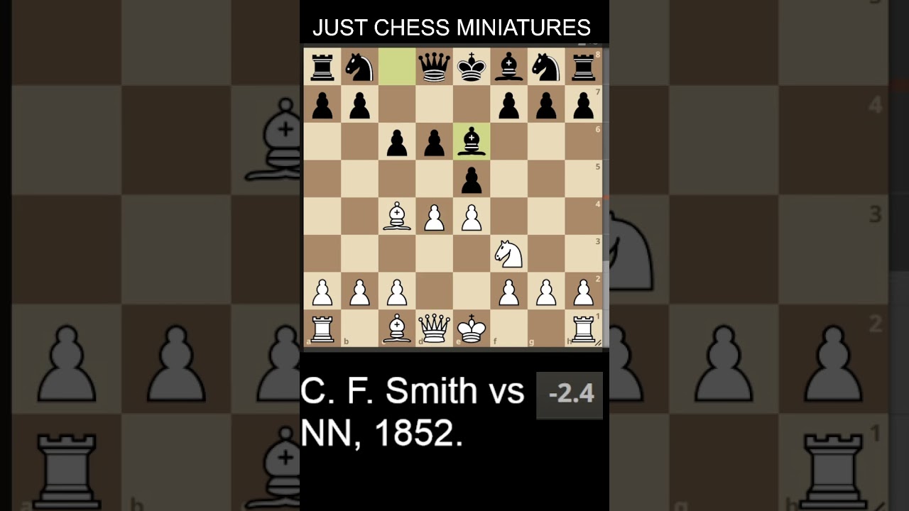 C.  F.  Smith sacrifices the Queen and wins with the Legal checkmate