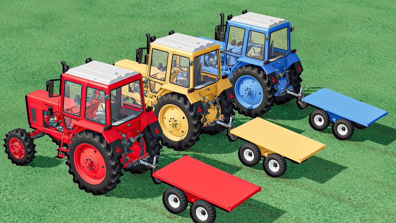 Work with Colors - PARKOUR WORK with BELARUS Mini Tractors - Farming Simulator 22