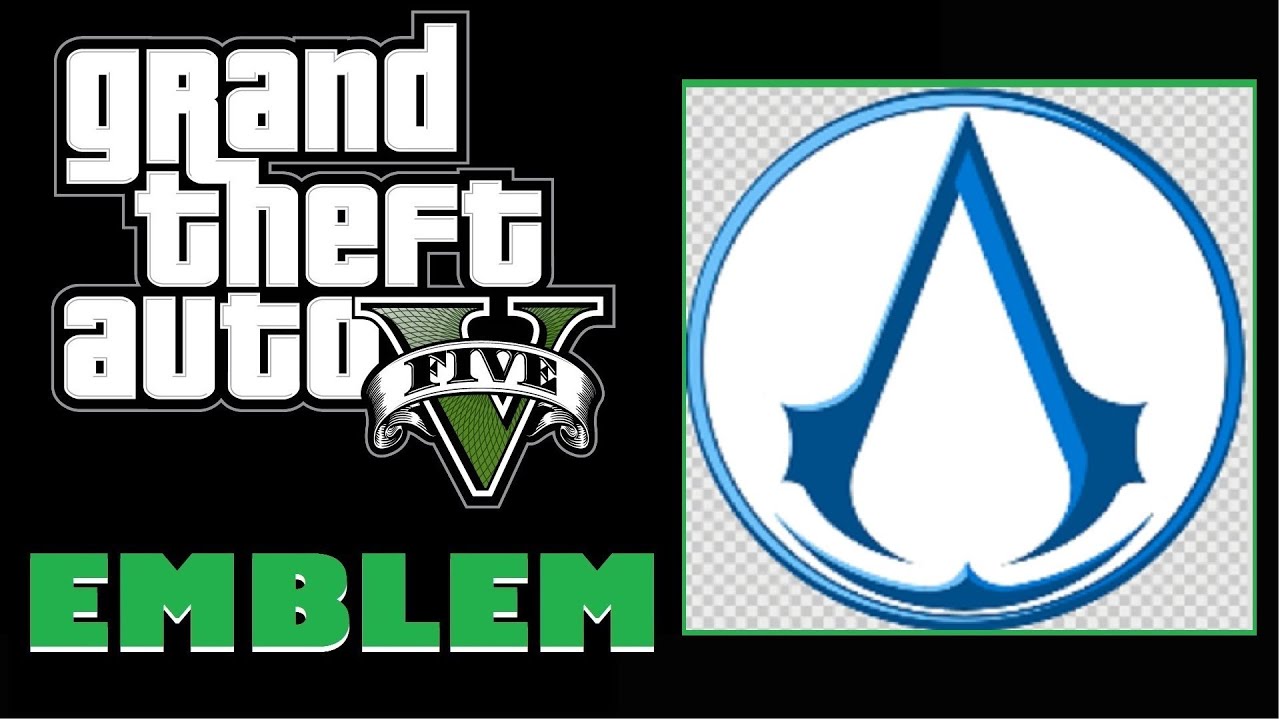 Grand Theft Auto 5 / GTA 5 / GTA V : Assassin's Creed Logo Emblem Tutorial ( Version 2 )