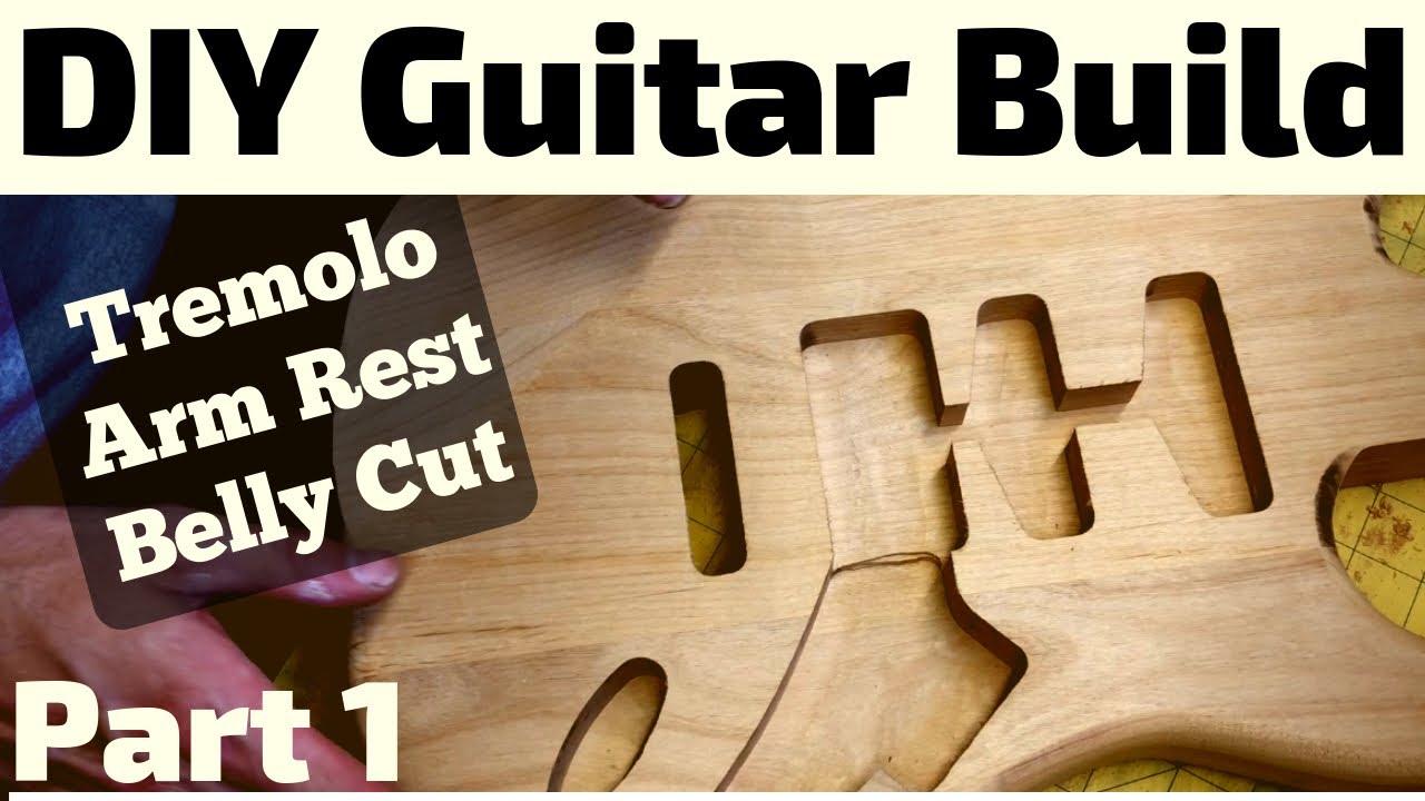 DIY Strat Style Guitar Body,Tremolo, Arm Rest, Belly Cut