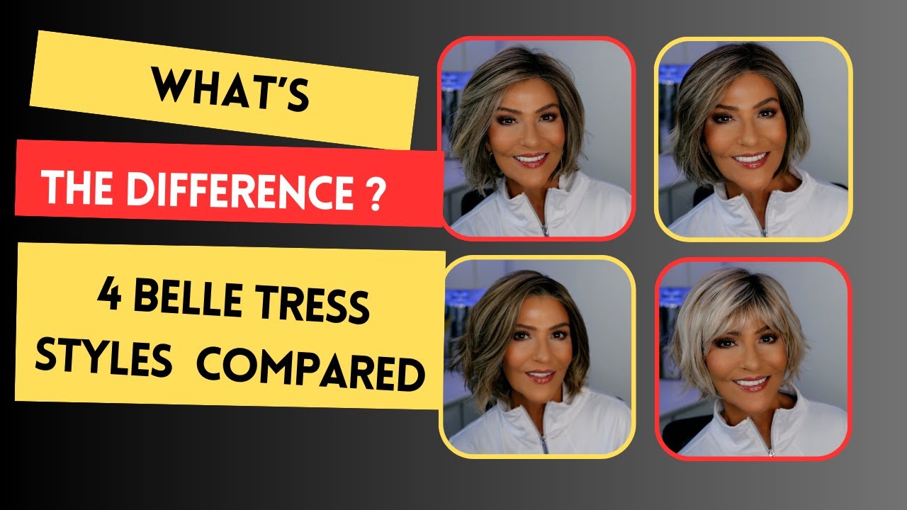 Belle Tress 4 Chin Length Styles Compared: ALICANTE, MADISON, SPADE, TOLEDO