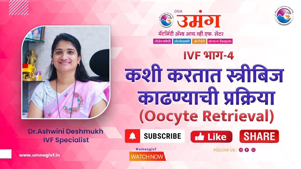 कशी करतात स्त्रीबिज काढण्याची प्रक्रिया | Ashwini Deshmukh | Oocyte Retrieval | IVF Specialist