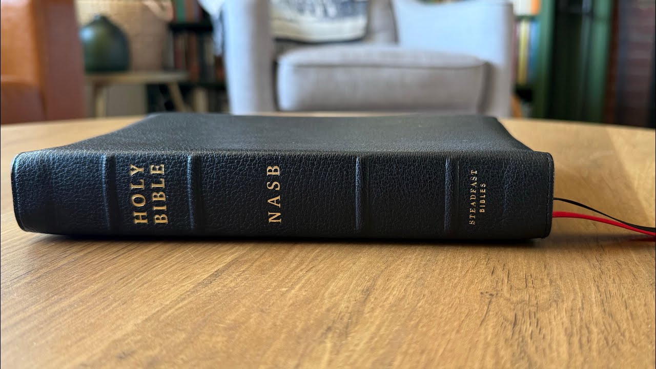 NASB Large Print Compact Edition from Steadfast Bibles, black goatskin, edge-lined