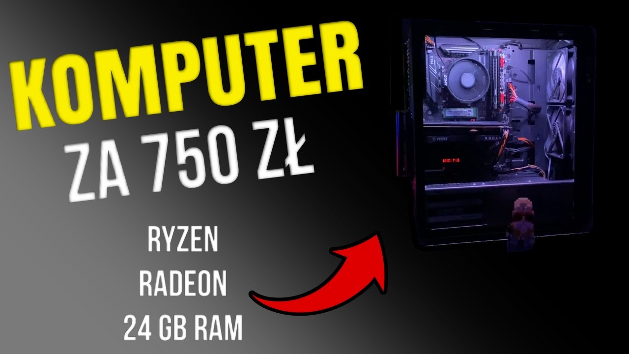 Złożyłem KOMPUTER DO GIER za 750 zł 💸 Ryzen + Radeon = SZOKUJĄCY wynik! 🔥