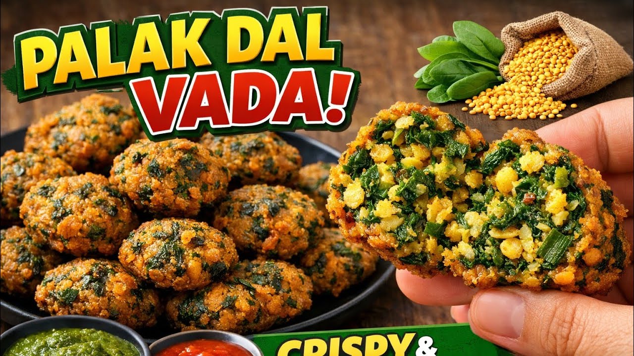 Palak Dal Vada Recipe | Dal Vada | Snack Special Winter Special & Ramzan Special Recipe 