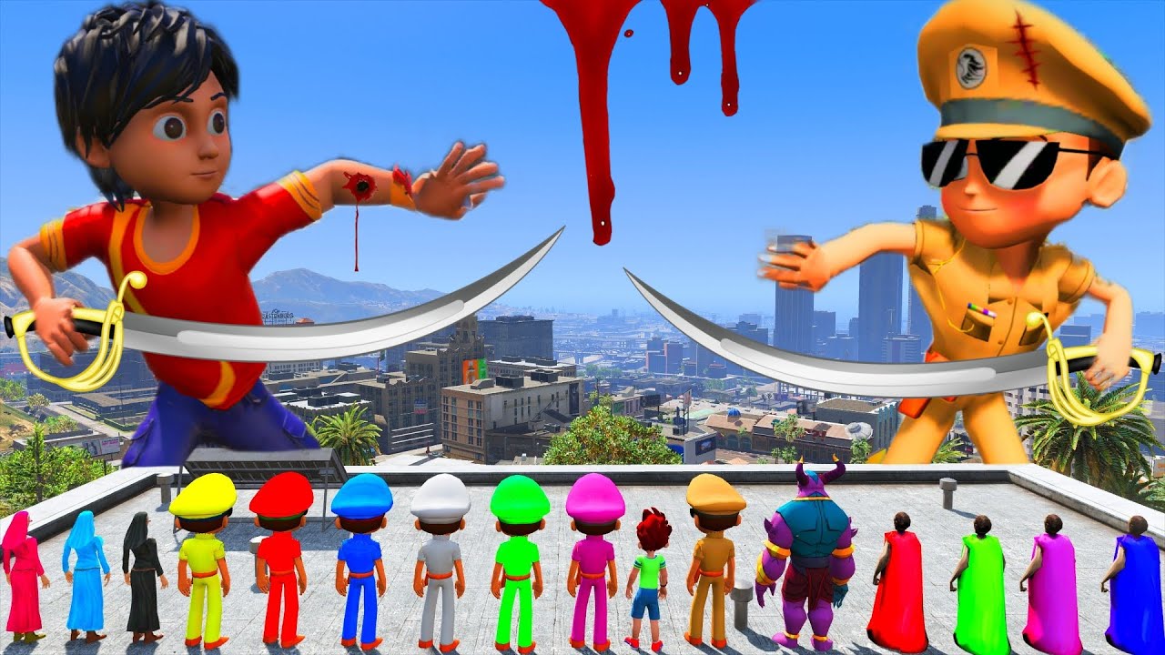 LITTLE SINGHAM WITH SHIVA KICKO SHINCHAN FOUND BIGGEST EVER KICKO IN GTA 5 #30