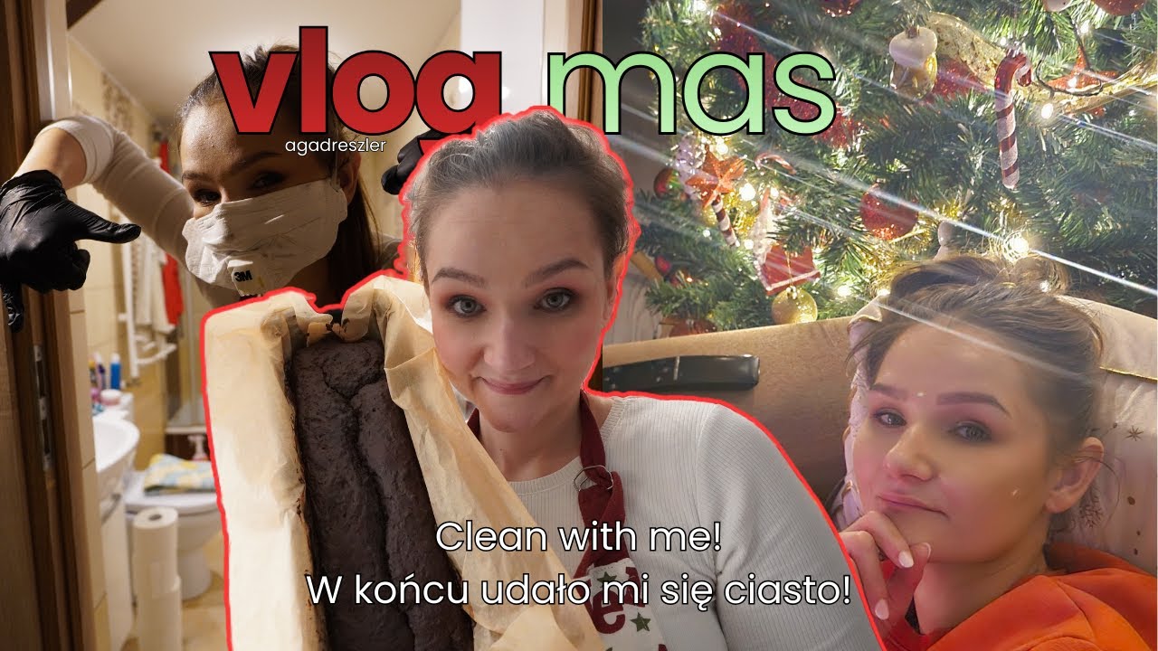 VLOGMAS 2025 🎄: Przedświąteczne clean with me i kolejny przepis na ciasto | agadreszler