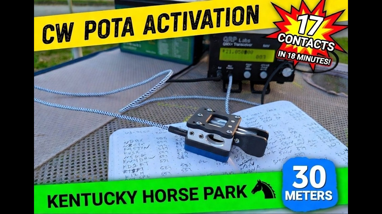 CW POTA PILEUPS on 30 Meters with a TINY Radio (QMX+)