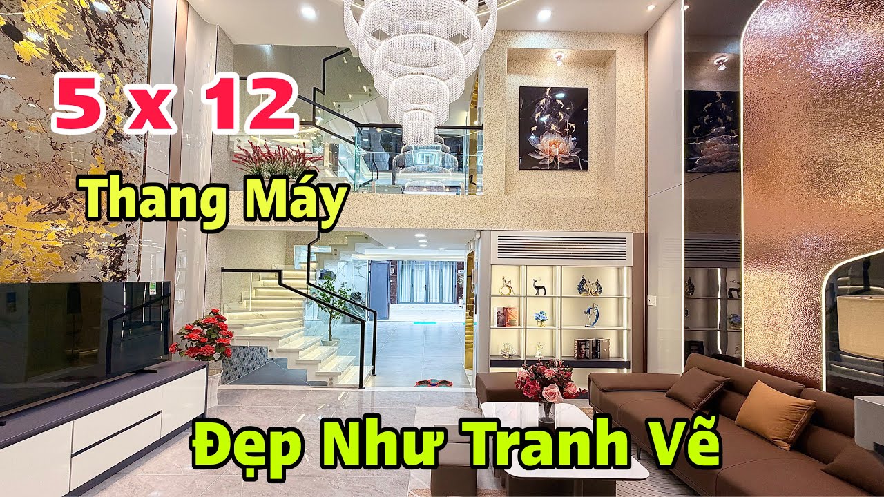 Bán nhà Gò Vấp 5M x 12M có Thang Máy thiết kế ĐẸP QUÊN LỐI VỀ . Đường To mua ở và Kinh doanh 