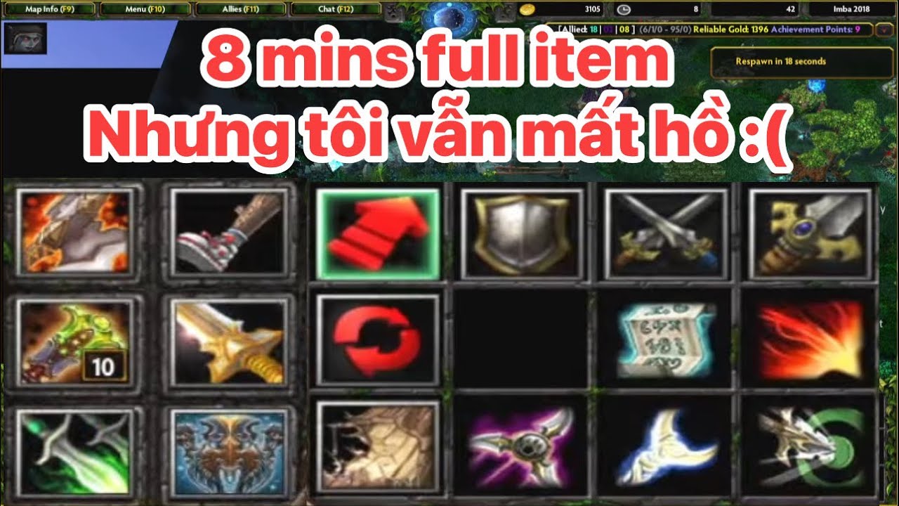 8 phút full đồ nhưng tôi vẫn mất hồ | Dota Imba Legend 2018 | AoMaCanda #dotaimba #aomacanada #imba 