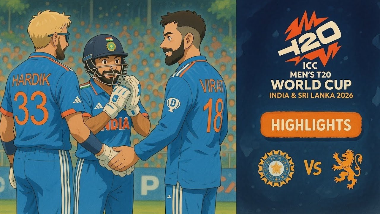 ICC MAN'S T20 WORLD CUP 🏆 2026 | IND 🇮🇳 VS NT 🇳🇱 | HIGHLIGHTS | Visual Graphics 🧐 |Real cricket#rc24