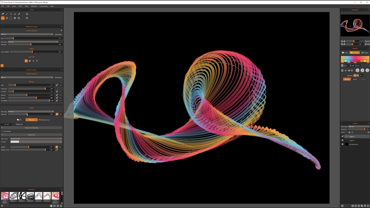 Flame Painter 4 Brush Creation #4: Brush Shape - Fill and Colors
