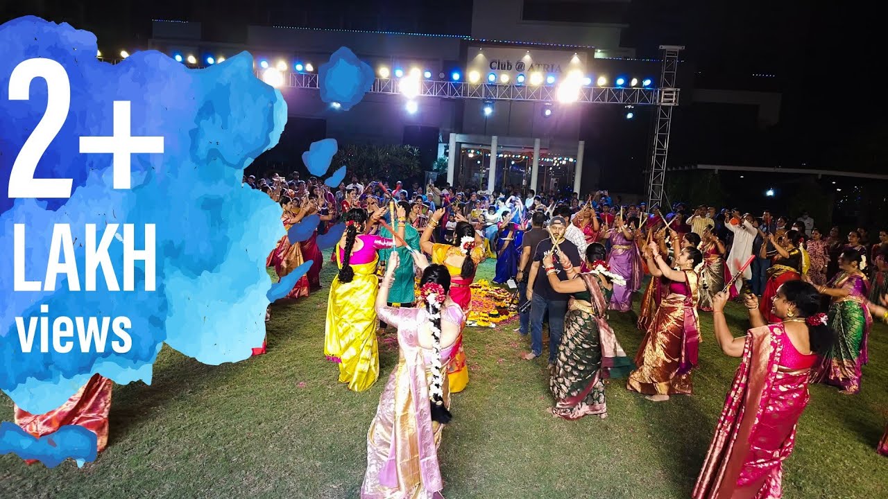 Bathukamma Kolatam Dance Performance 4K UHD | Rajapushpa Atria | Navratri 2022