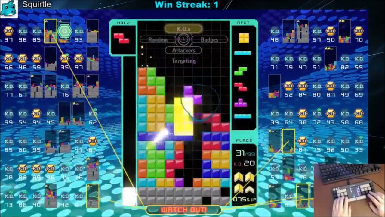 Tetris 99 - Insane T-Spins and 33 KOs