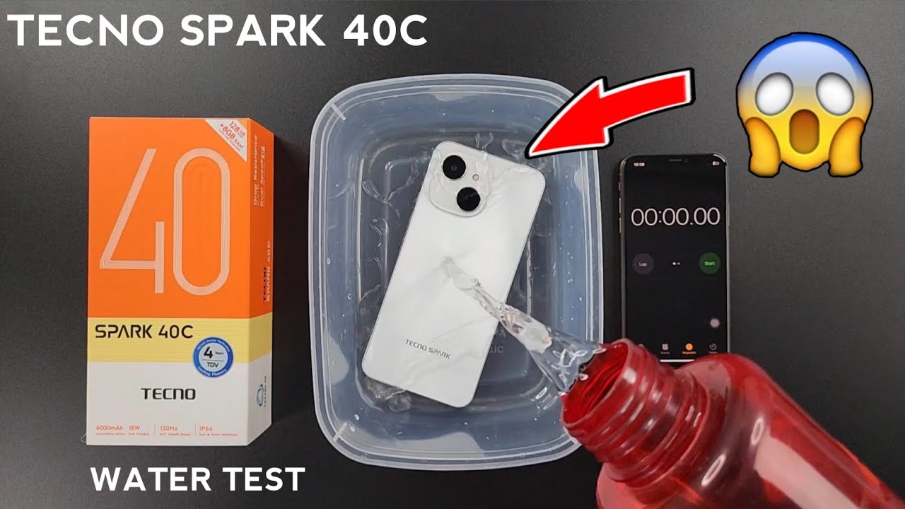 Tecno Spark 40C Water Test 💧💦| Spark 40C is Actually Waterproof Or Not?