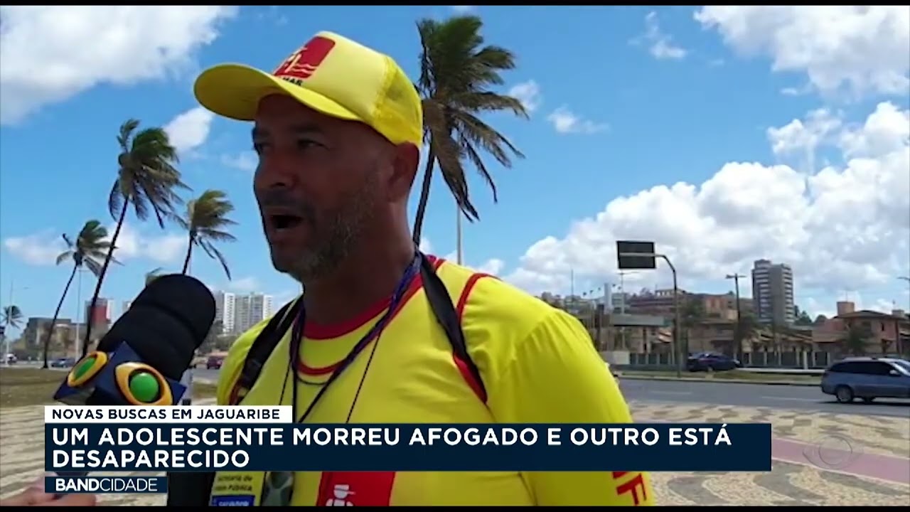 Adolescente morre e outro está desaparecido após afogamento na praia de Jaguaribe - Band Cidade