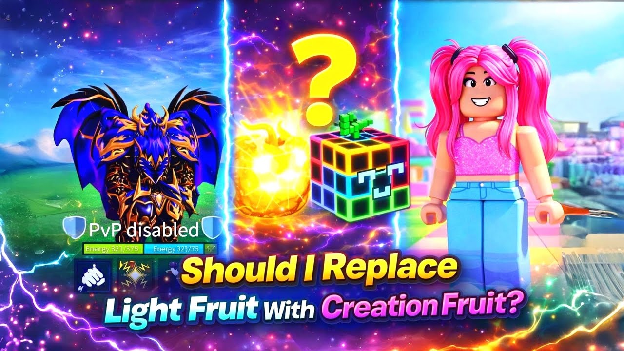 Light vs Creation Fruit… Which Is Better for PvP & Grinding?! 😳 | Blox Fruits Roblox 