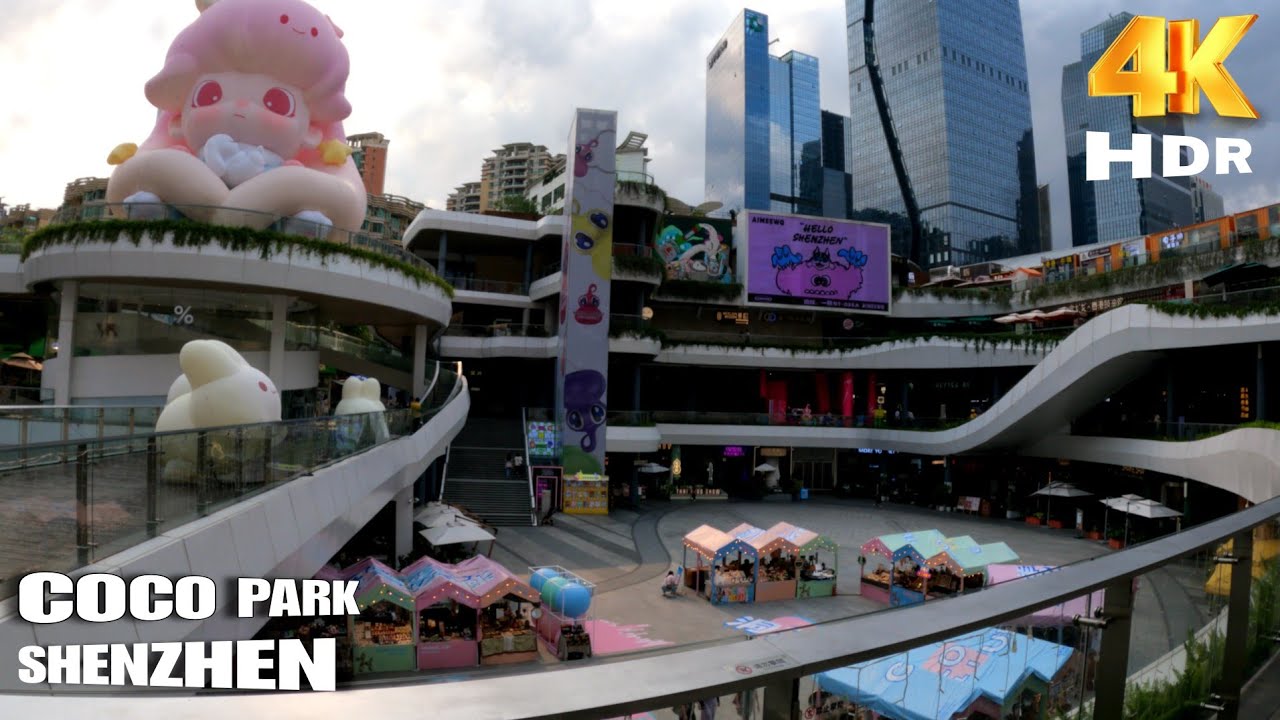 📍Explore Futian CBD in Shenzhen | COCO PARK Shopping Mall | Full walking tour in 4k HDR #travel #4k