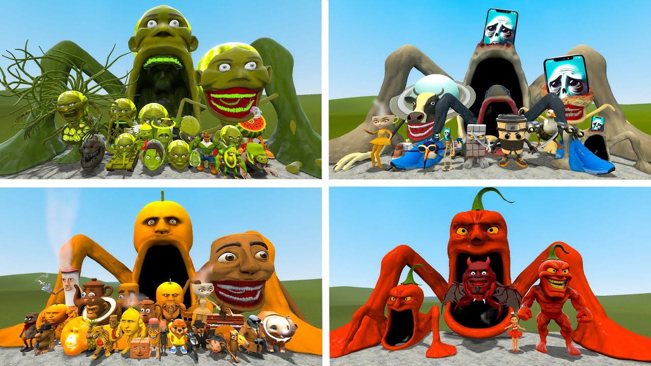 WHICH COLOR FROM ITALIAN AI BRAINROT MEMES AND LIN GANG MELON FAMILY IS THE STRONGEST In Garry's Mod