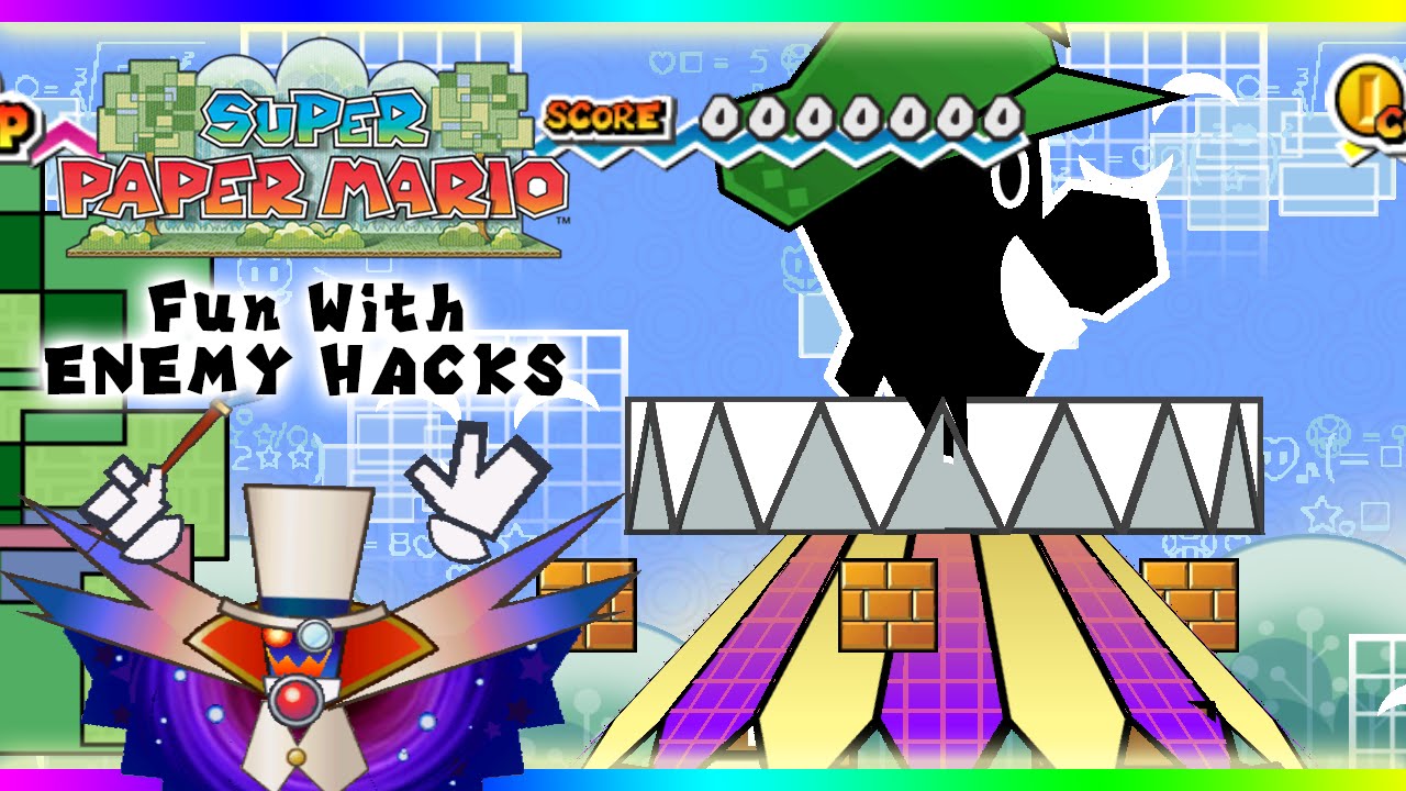 Super Paper Mario- Fun with Enemy Hacks