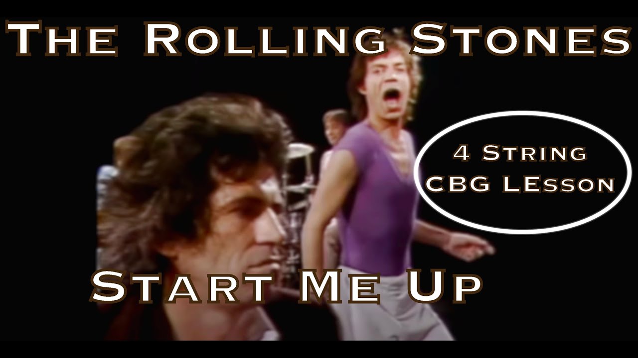 The Rolling Stones Start Me Up 4 String Cigar Box Guitar Lesson #startmeup #rollingstones #cbglesson
