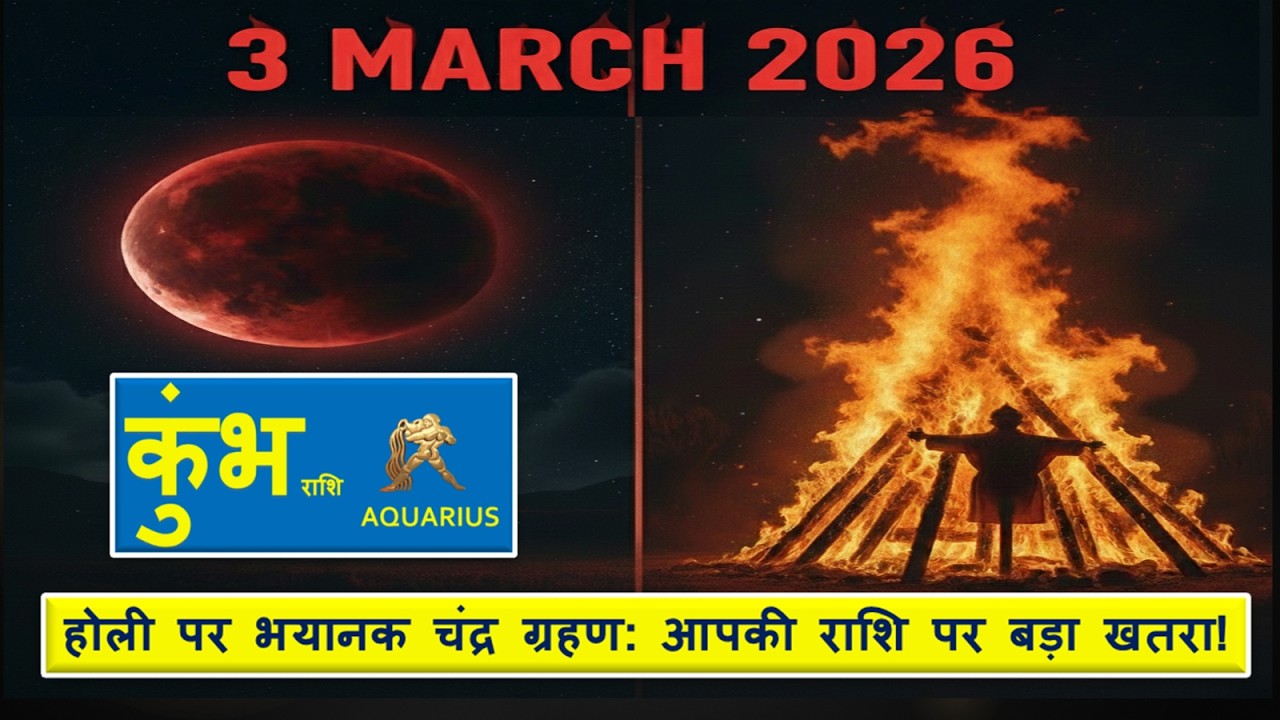 कुंभ राशि: होली पर ग्रहण का महा-साया! ♒ किस्मत चमकेगी या लगेगा ग्रहण? | Aquarius Horoscope 2026