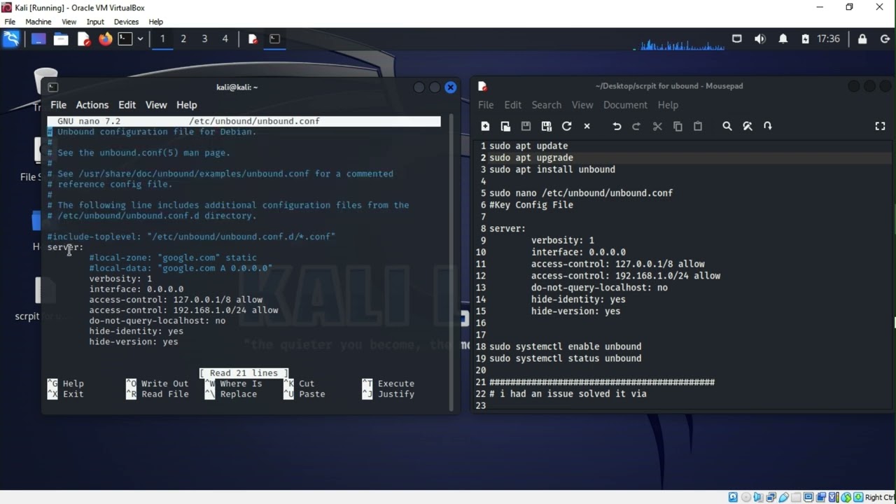 Install DNS Server Unbound on Kali Linux